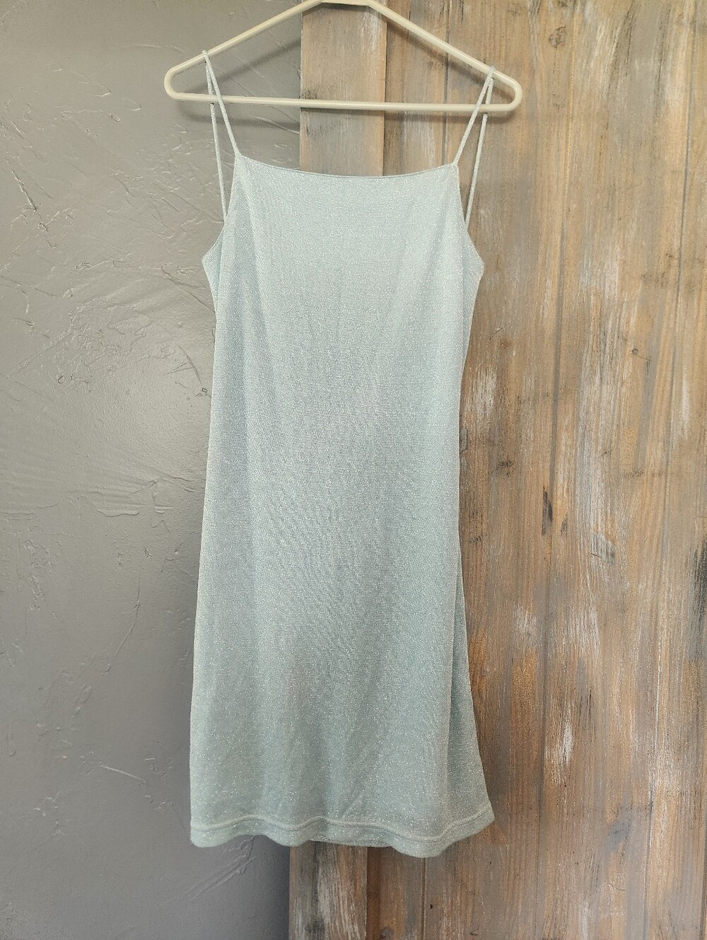 Hugo Buscati Slip Mini Dress in Pale Baby Blue